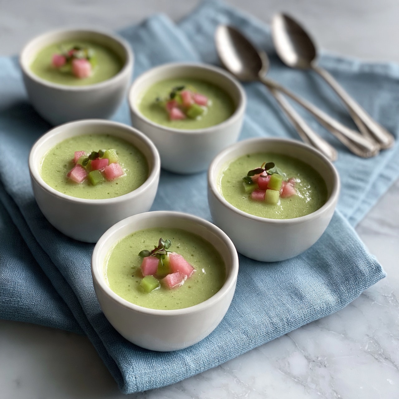 Iced Cucumber-Avocado Soup with Mint Recipe