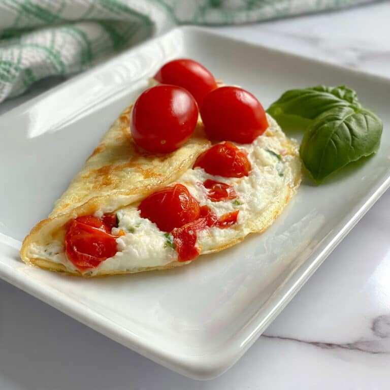 Egg White Omelette Dinner with Vegetables and Herbs Recipe