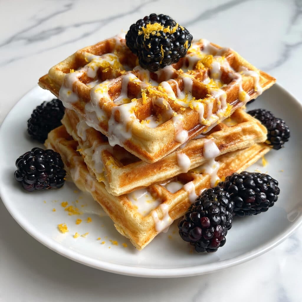 Lemon Vanilla Waffle French Toast Recipe
