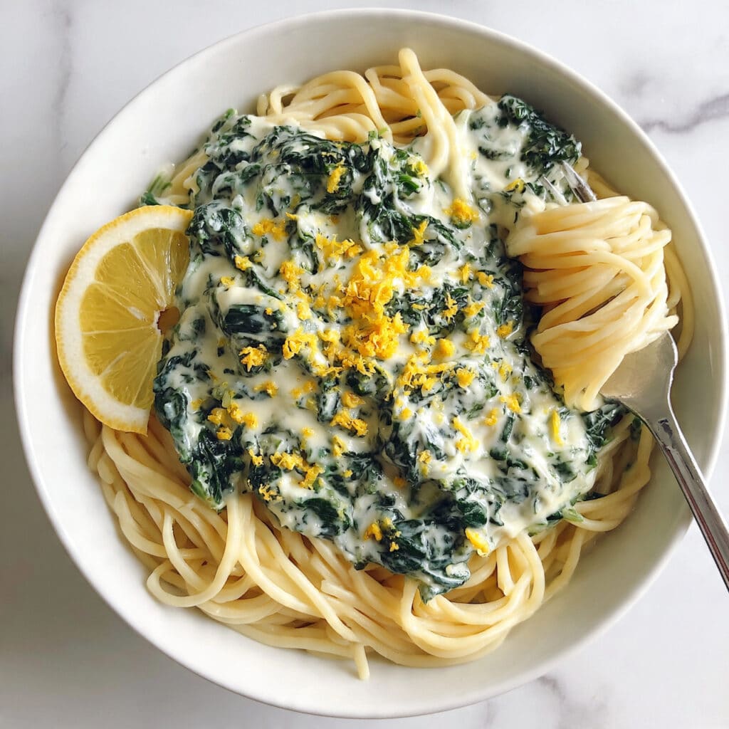 Lemon Ricotta Pasta with Spinach Recipe