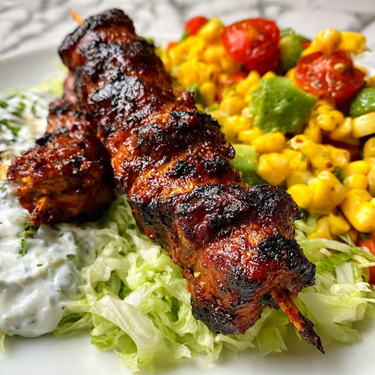 Grilled Chicken Skewers with W30 Herby Ranch Salad Recipe