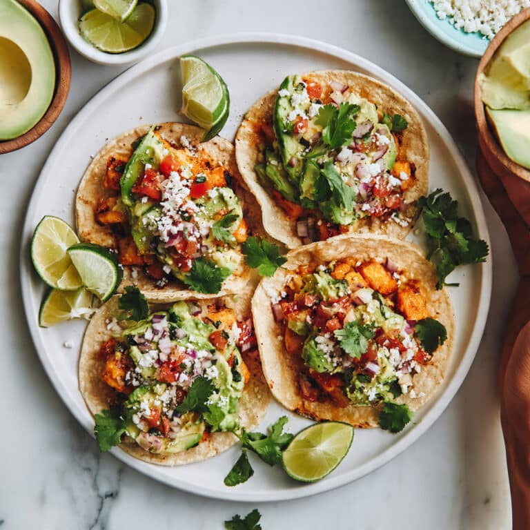 Healthy Chicken Tacos with Vegetables and Avocado Recipe
