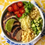 Healthy Grilled Chicken Rice Bowl with Fresh Veggies Recipe