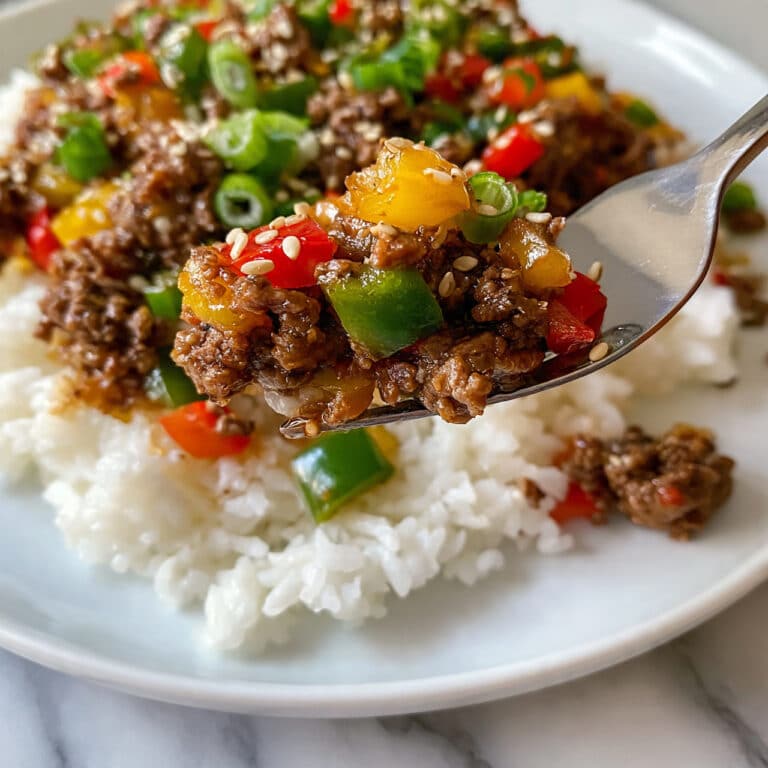 Beef and Pepper Rice Bowl Recipe