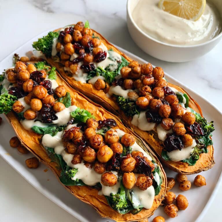 Sweet Potato Dinner with Grilled Chicken, Broccoli, and Greek Yogurt Sauce Recipe