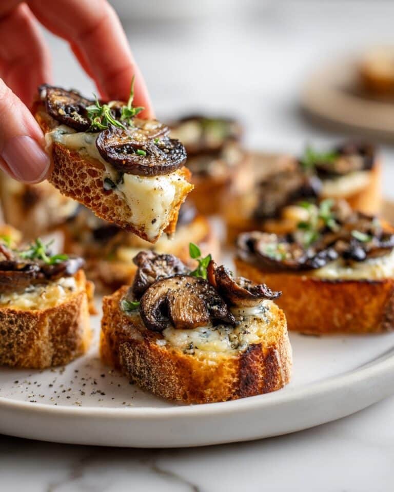Mushroom Brie Crostini Recipe