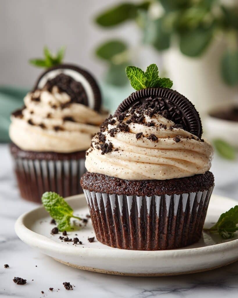 Oreo Cupcakes with Cookies-and-Cream Buttercream Frosting Recipe