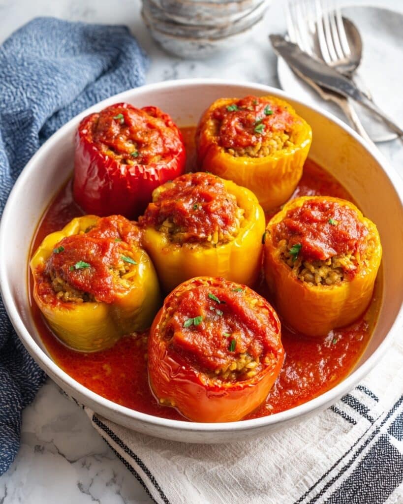 Ground Turkey Stuffed Bell Peppers Recipe