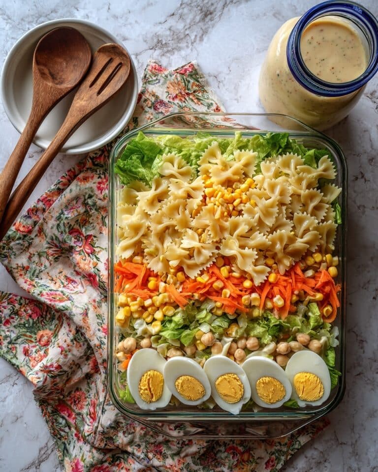 Nigerian Salad: Colorful Vegetable, Pasta, and Egg Salad with Creamy Dressing Recipe