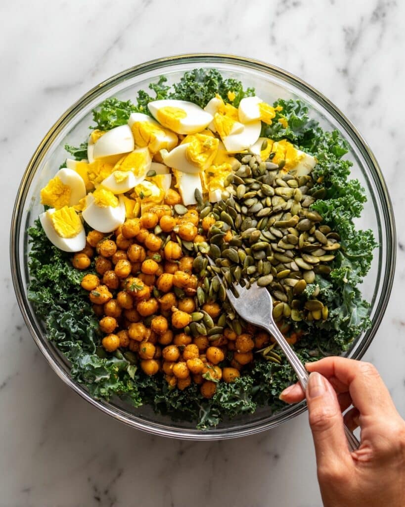 Spiced Chickpea Kale Salad Recipe