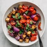 Crispy Tofu with Balsamic Tomatoes Recipe