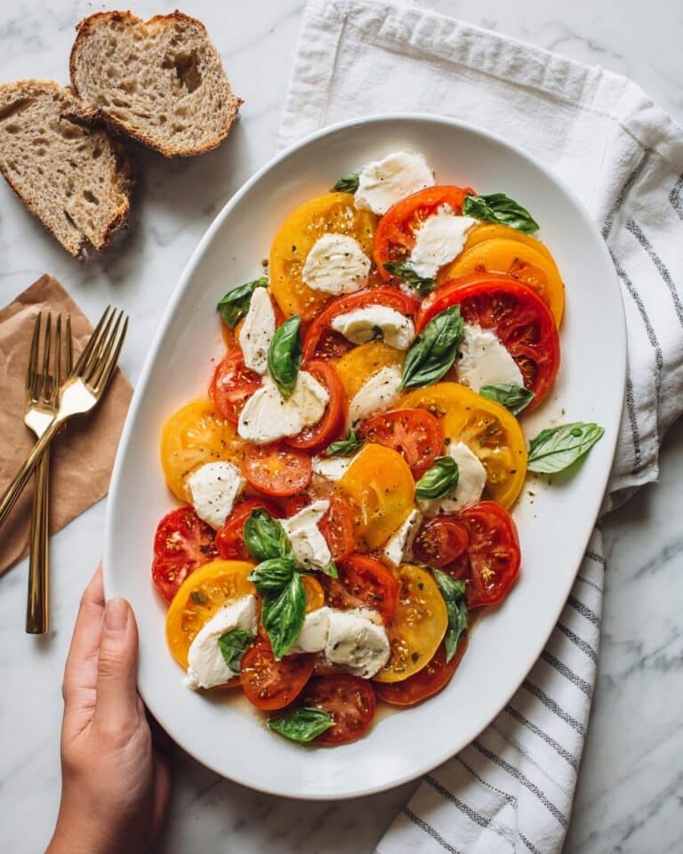Caprese Salad: A Fresh Italian Classic with Tomatoes, Mozzarella, and Basil Recipe