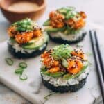 Sushi Bake Cups: Crispy Baked Mini Sushi Appetizers with Imitation Crab and Spicy Mayo Recipe