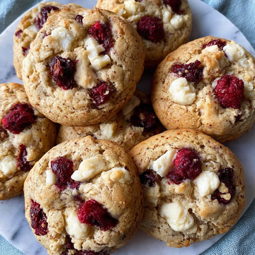 Raspberry White Chocolate Chip Cookies | Irresistible & Easy