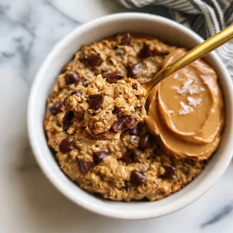Cookie Dough Oats: Healthy No-Cook Breakfast with Chocolate Chips and Greek Yogurt Recipe