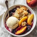 Peach and Blueberry with Vanilla Ice Cream Recipe
