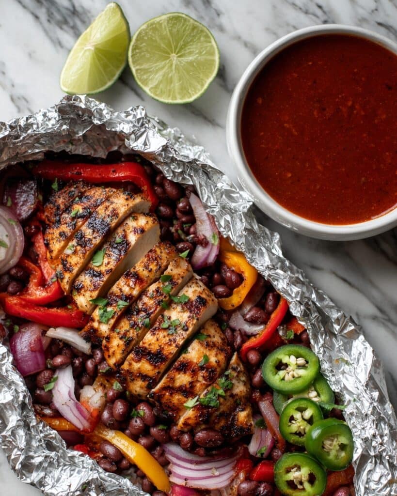 Chicken Fajita Foil Packets Recipe