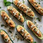 Buffalo Chicken Zucchini Boats Recipe