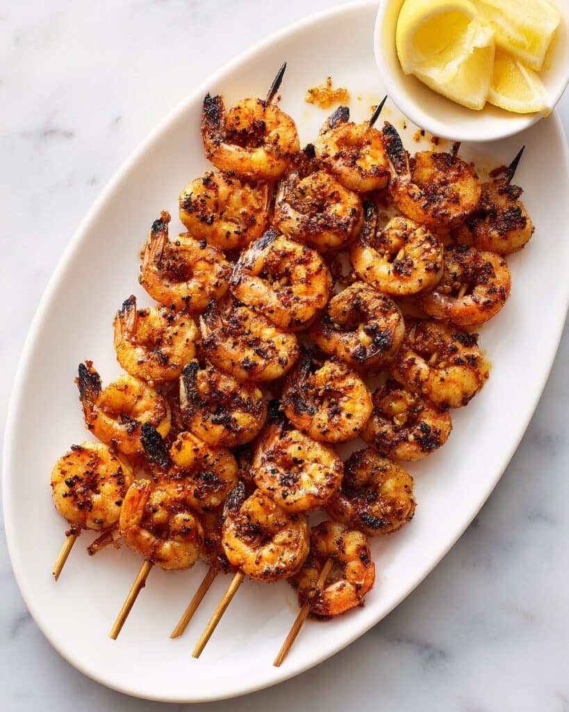15-Minute Spicy Buttery Asian Grilled Shrimp Recipe