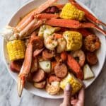 Southern Seafood Boil: Cajun-Style Shrimp, Crab Legs, Sausage, and Corn Recipe