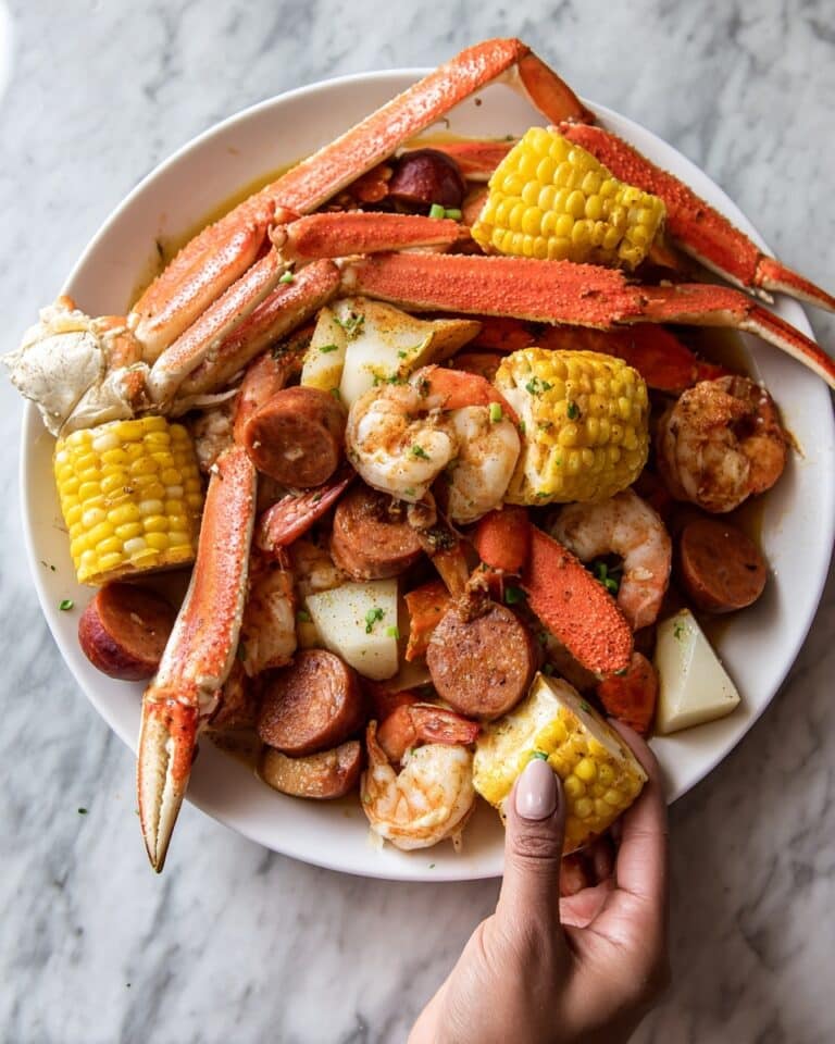 Southern Seafood Boil: Cajun-Style Shrimp, Crab Legs, Sausage, and Corn Recipe