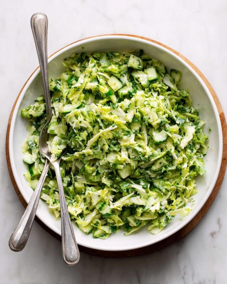 Cabbage Green Goddess Salad with Creamy Herb Dressing Recipe