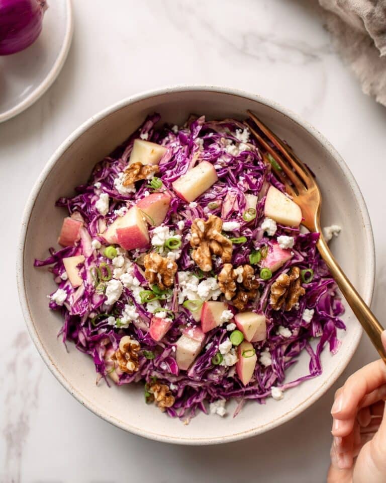 Red Cabbage Salad with Apples and Walnuts Recipe