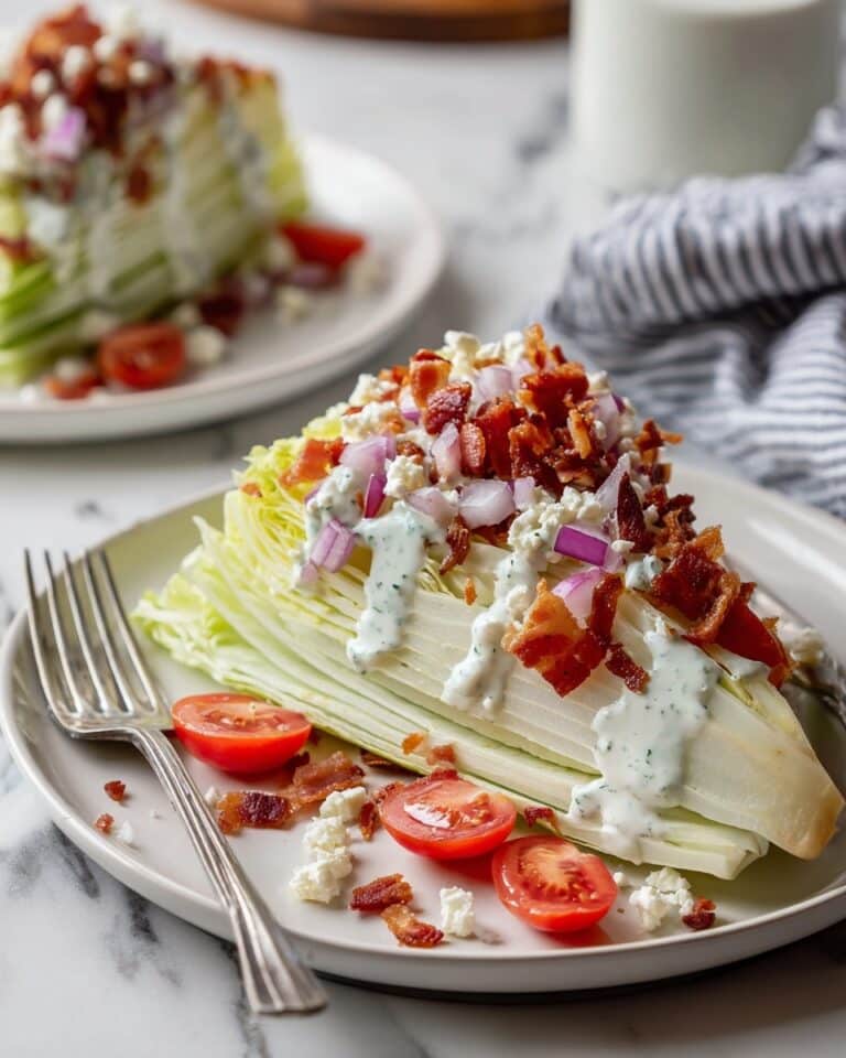Wedge Salad with Homemade Blue Cheese Dressing Recipe