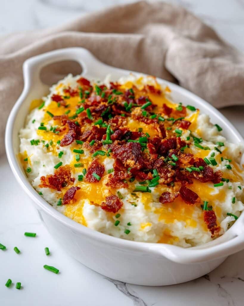Loaded Keto Cauliflower Mashed Potatoes Recipe