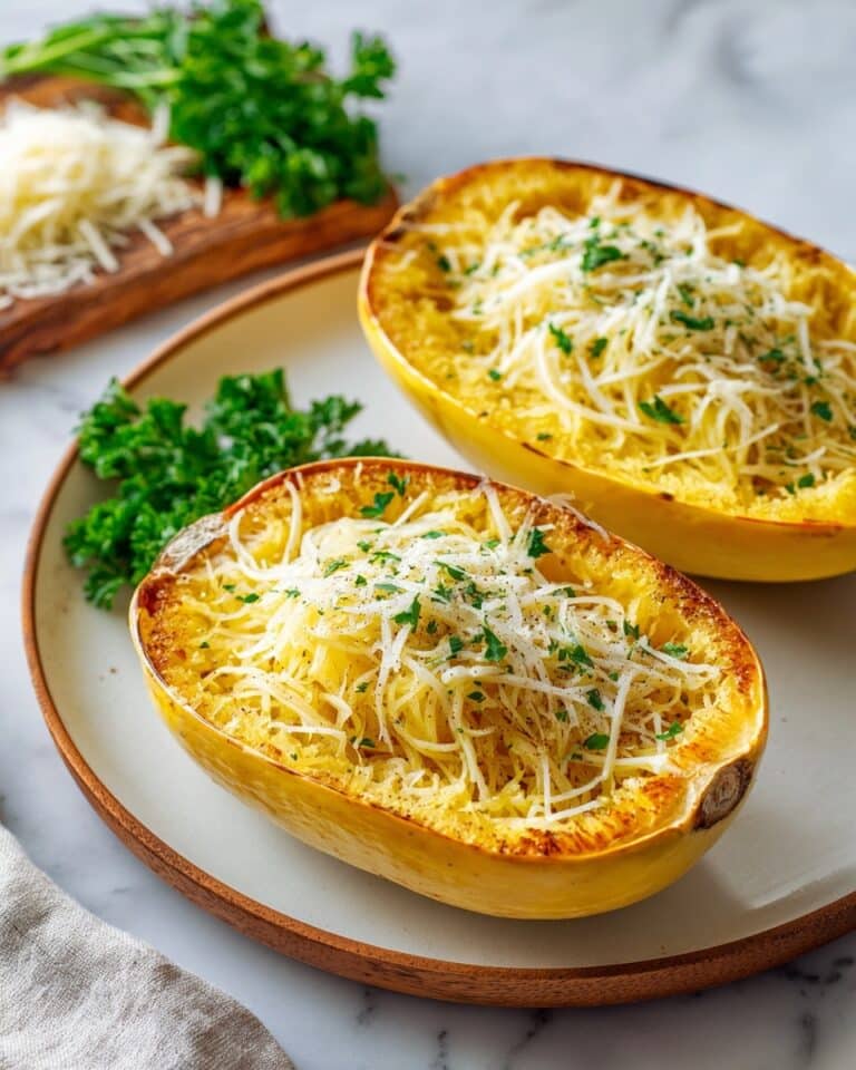 Garlic Parmesan Air Fryer Spaghetti Squash Recipe