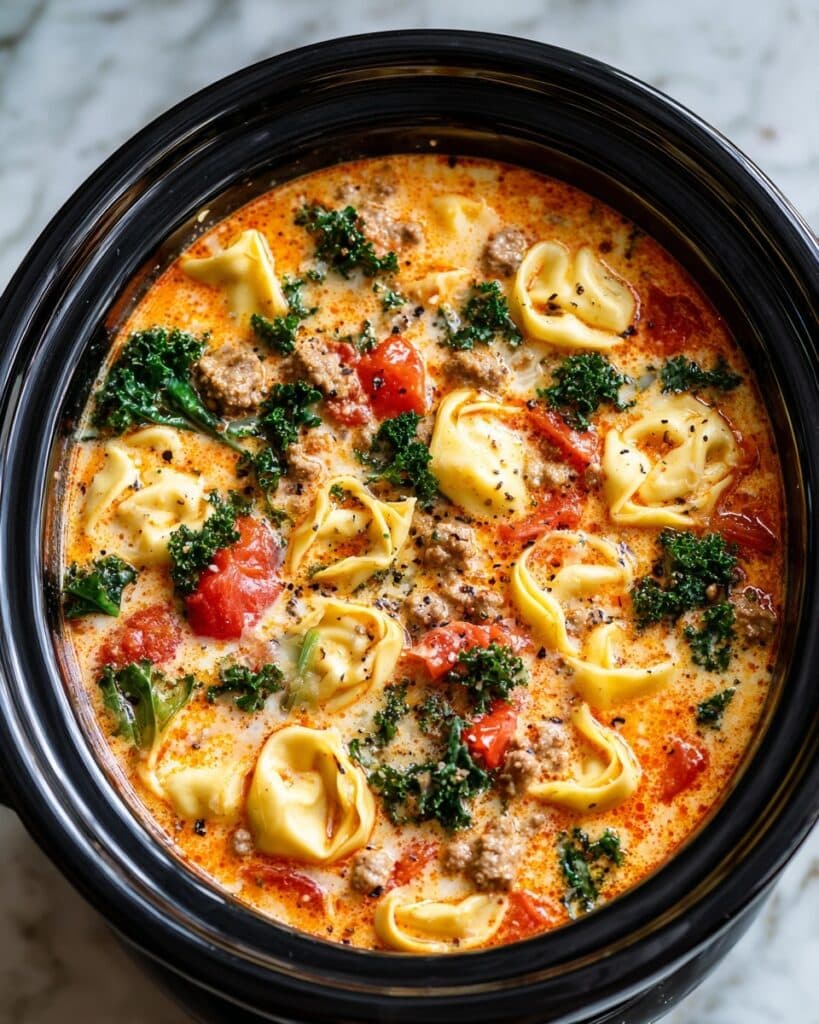 Crockpot Tortellini Soup with Sausage Recipe