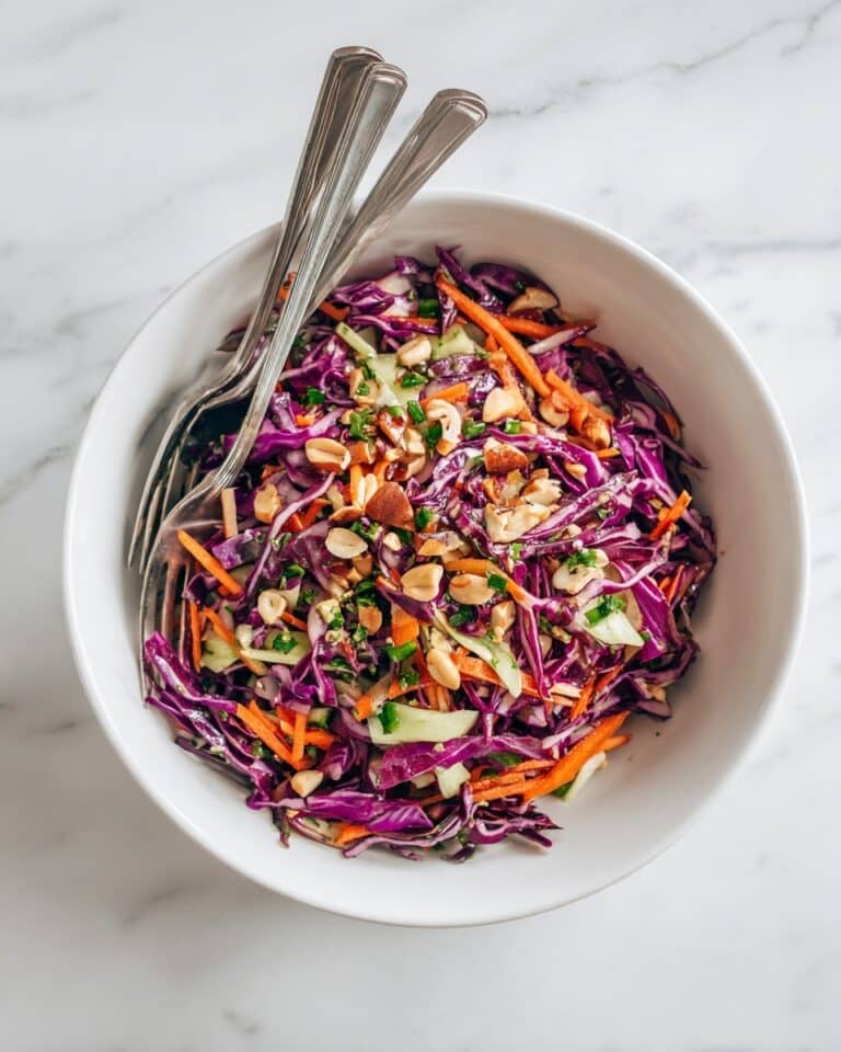 The Best Asian Coleslaw with Easy Sesame Dressing Recipe