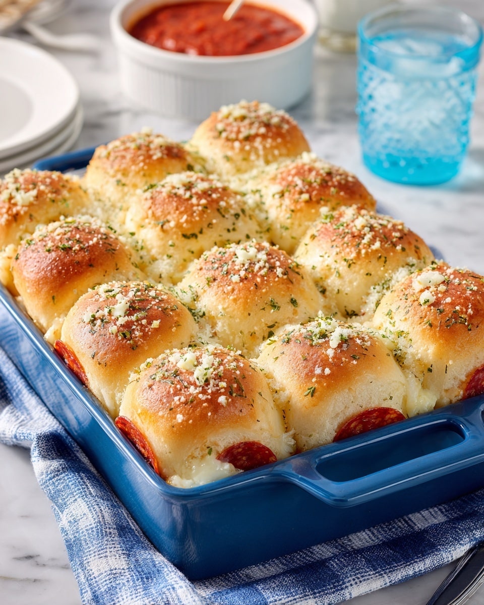 Cheesy Pepperoni Pizza Sliders Recipe