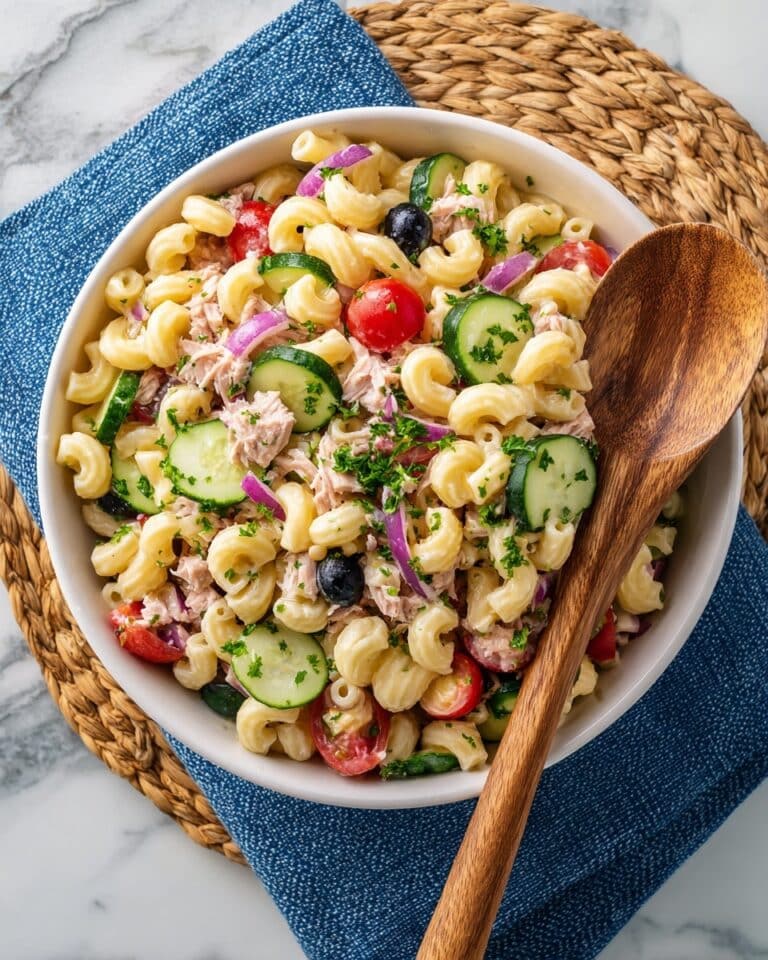 No Mayo Tuna Pasta Salad (High-Protein & Healthy) Recipe