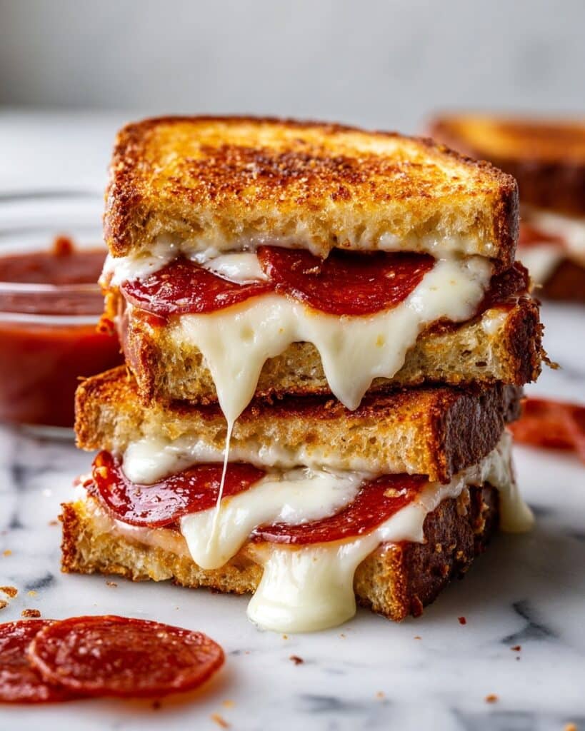 Garlic Bread Pizza Grilled Cheese Recipe