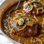Hamburger Steak with Rich Onion and Mushroom Gravy Recipe
