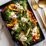 Roasted Peach Salad with Burrata and Basil Pesto Recipe