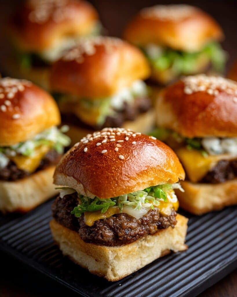 Mini Big Mac Cheeseburgers Recipe