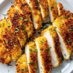 Crunchy Parmesan Chicken with Tangy Lemon Sauce Recipe