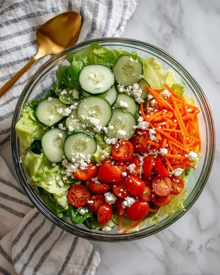 Greenest Salad: A Fresh, Nutrient-Packed Leafy Green and Veggie Medley with Lemon Vinaigrette Recipe