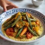 Algerian Couscous with 7 Vegetables and Hearty Meat Stew Recipe