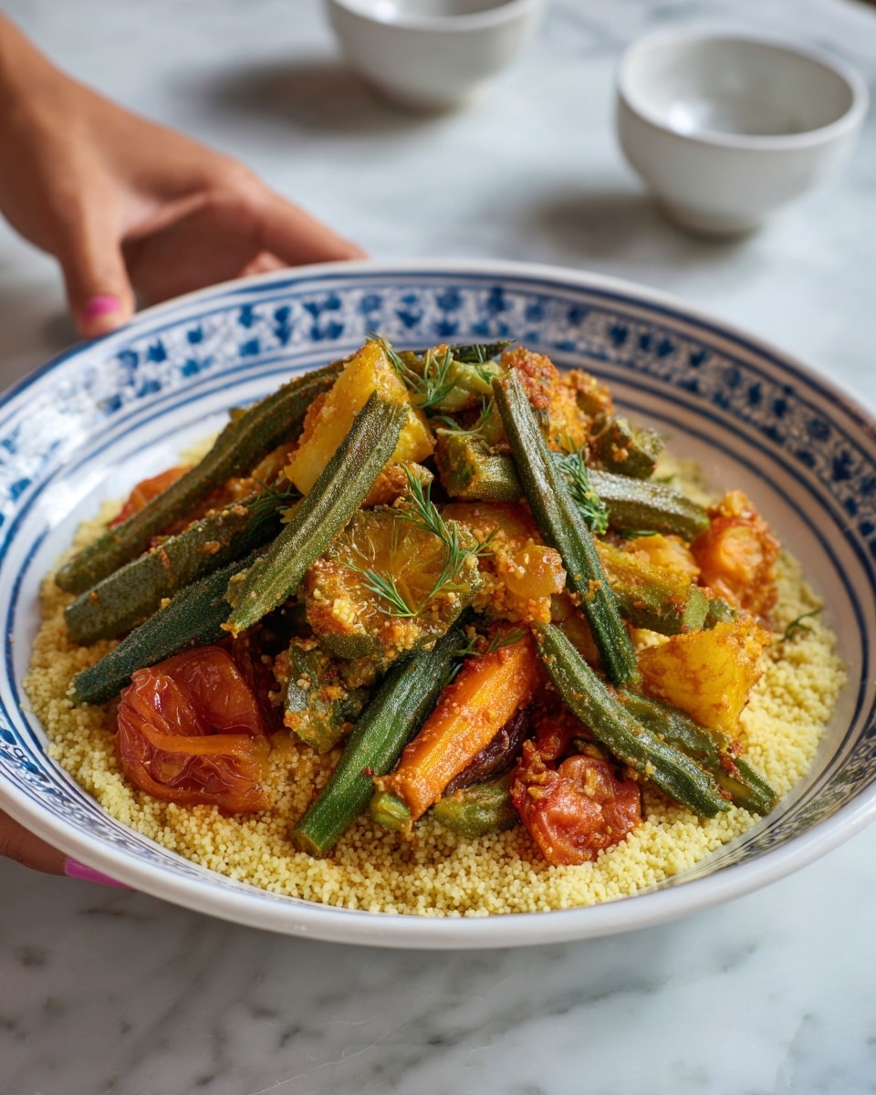 Algerian Couscous with 7 Vegetables and Hearty Meat Stew Recipe