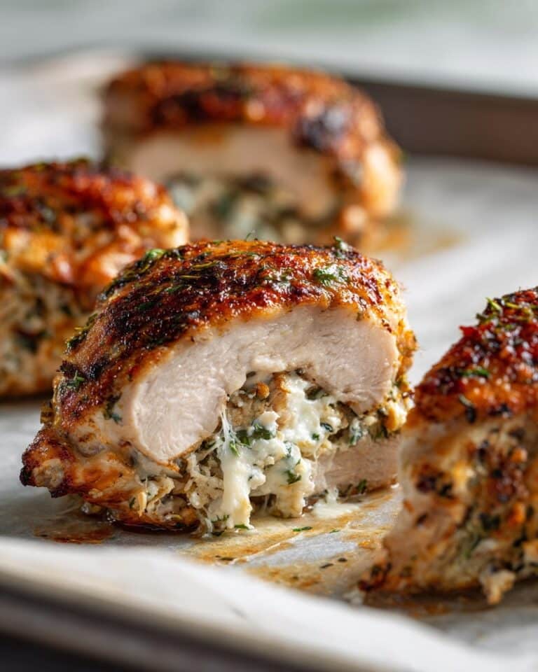 Stuffed Chicken Breast with Basil Pesto and Mozzarella Recipe