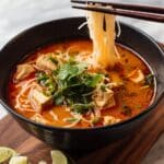 Red Curry Noodle Soup with Coconut and Vegetables Recipe