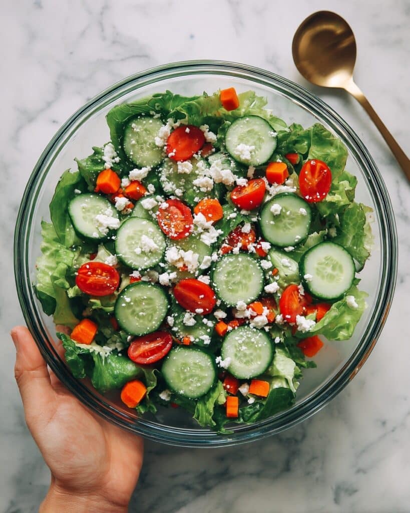 Greenest Salad: A Fresh and Nutritious Leafy Green and Veggie Salad with Lemon Vinaigrette Recipe