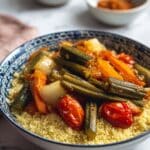 Algerian Couscous with Seven Vegetables and Tender Lamb Recipe