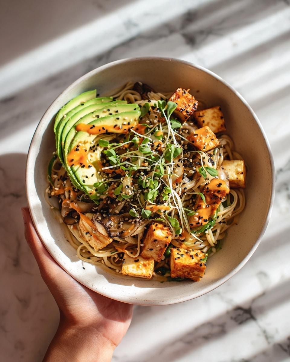 Soy & Agave Tofu Noodles Recipe