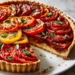 Tomato Tart with Puff Pastry and Herb Cheese Recipe