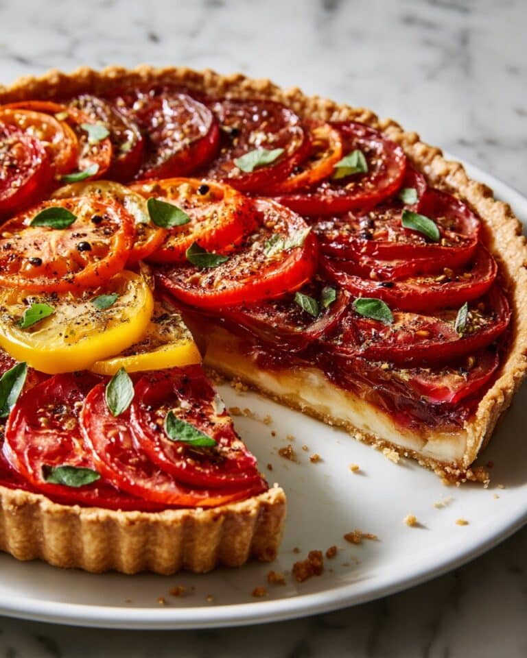 Tomato Tart with Puff Pastry and Herb Cheese Recipe