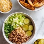 Low-Carb Cheeseburger Bowl with Creamy Burger Sauce Recipe